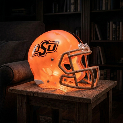 🏈 Handmade Football Helmet Lamp – LED Team Fan Cave Light with 32 Team Styles