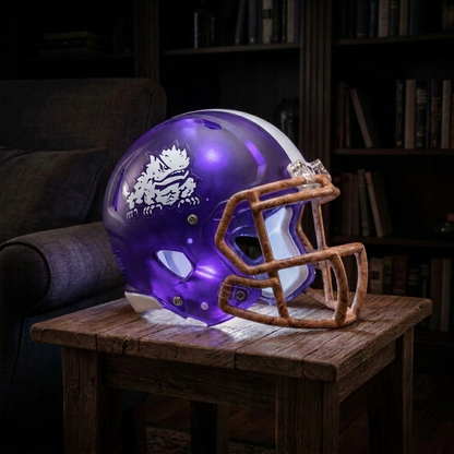 🏈 Handmade Football Helmet Lamp – LED Team Fan Cave Light with 32 Team Styles
