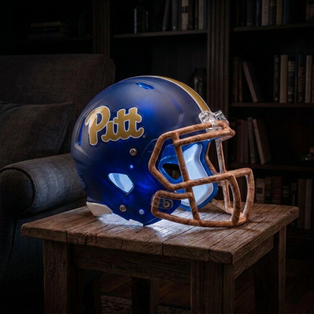 🏈 Handmade Football Helmet Lamp – LED Team Fan Cave Light with 32 Team Styles