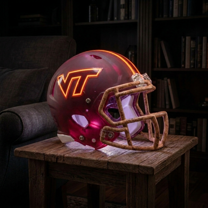 🏈 Handmade Football Helmet Lamp – LED Team Fan Cave Light with 32 Team Styles