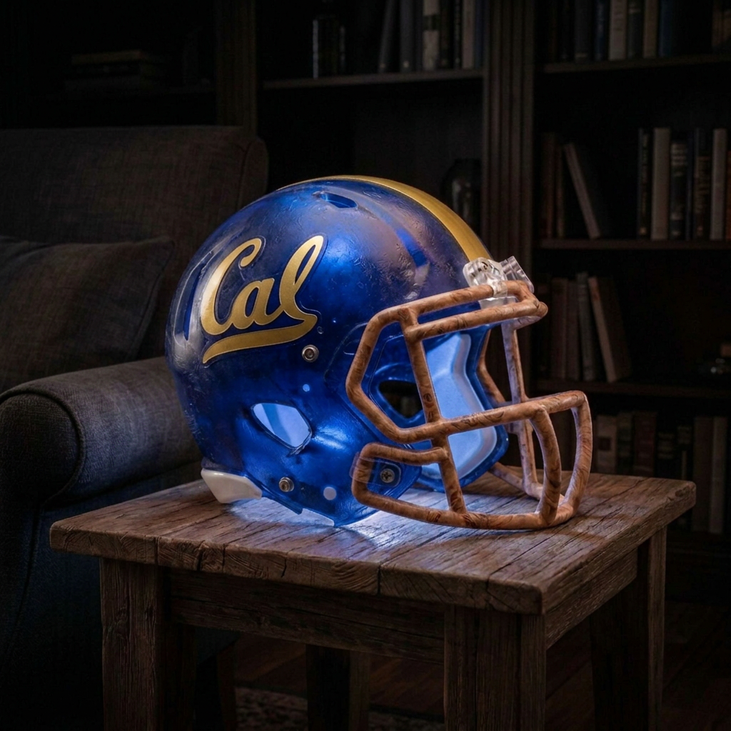 🏈 Handmade Football Helmet Lamp – LED Team Fan Cave Light with 32 Team Styles