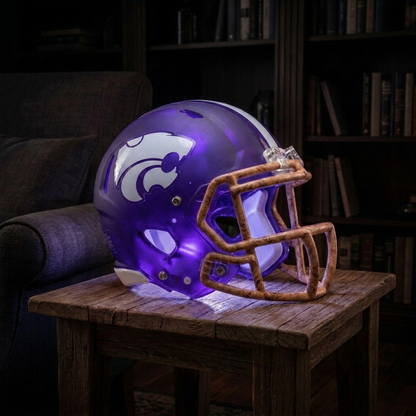 🏈 Handmade Football Helmet Lamp – LED Team Fan Cave Light with 32 Team Styles