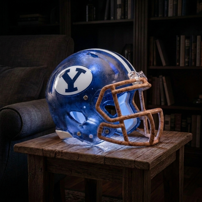 🏈 Handmade Football Helmet Lamp – LED Team Fan Cave Light with 32 Team Styles