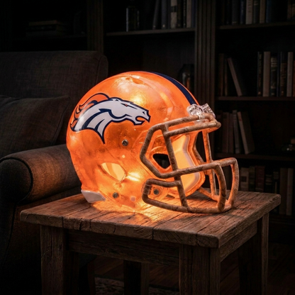 🏈 Handmade Football Helmet Lamp – LED Team Fan Cave Light with 32 Team Styles
