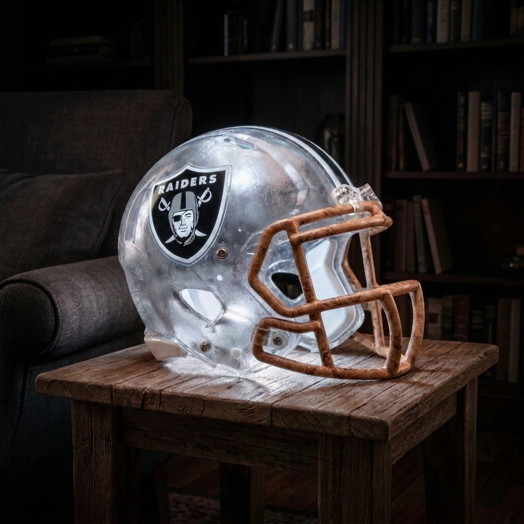 🏈 Handmade Football Helmet Lamp – LED Team Fan Cave Light with 32 Team Styles