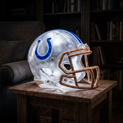 🏈 Handmade Football Helmet Lamp – LED Team Fan Cave Light with 32 Team Styles