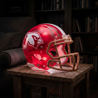 🏈 Handmade Football Helmet Lamp – LED Team Fan Cave Light with 32 Team Styles