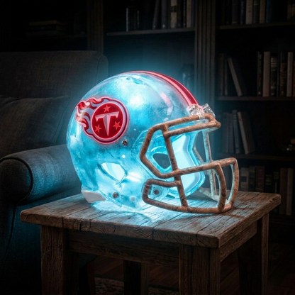 🏈 Handmade Football Helmet Lamp – LED Team Fan Cave Light with 32 Team Styles