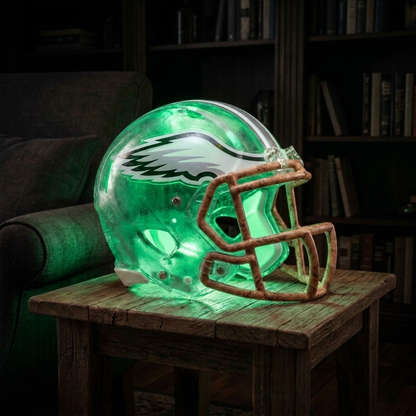 🏈 Handmade Football Helmet Lamp – LED Team Fan Cave Light with 32 Team Styles