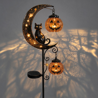 🔥 Last Day 55% OFF –Solar Halloween Garden Stake Light 👻🎃 | Black Cat & Pumpkin Decor