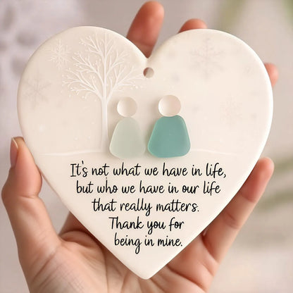 Heart-Shaped Sea Glass Friendship Decor