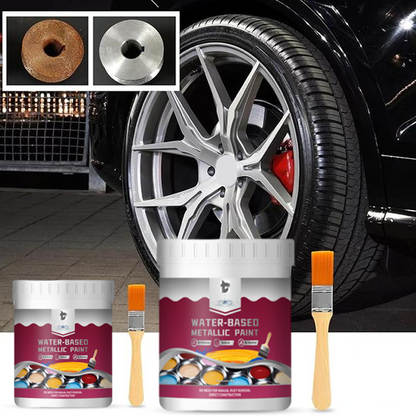 ⏳Time-Limited Special⏰Rust Converter Metallic Paint – One coat stops rust, no sanding, no fumes. Dries to a sleek metal finish. Perfect for garden tools & gates. 🔨🛡️