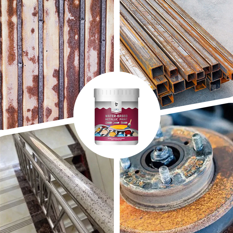 ⏳Time-Limited Special⏰Rust Converter Metallic Paint – One coat stops rust, no sanding, no fumes. Dries to a sleek metal finish. Perfect for garden tools & gates. 🔨🛡️