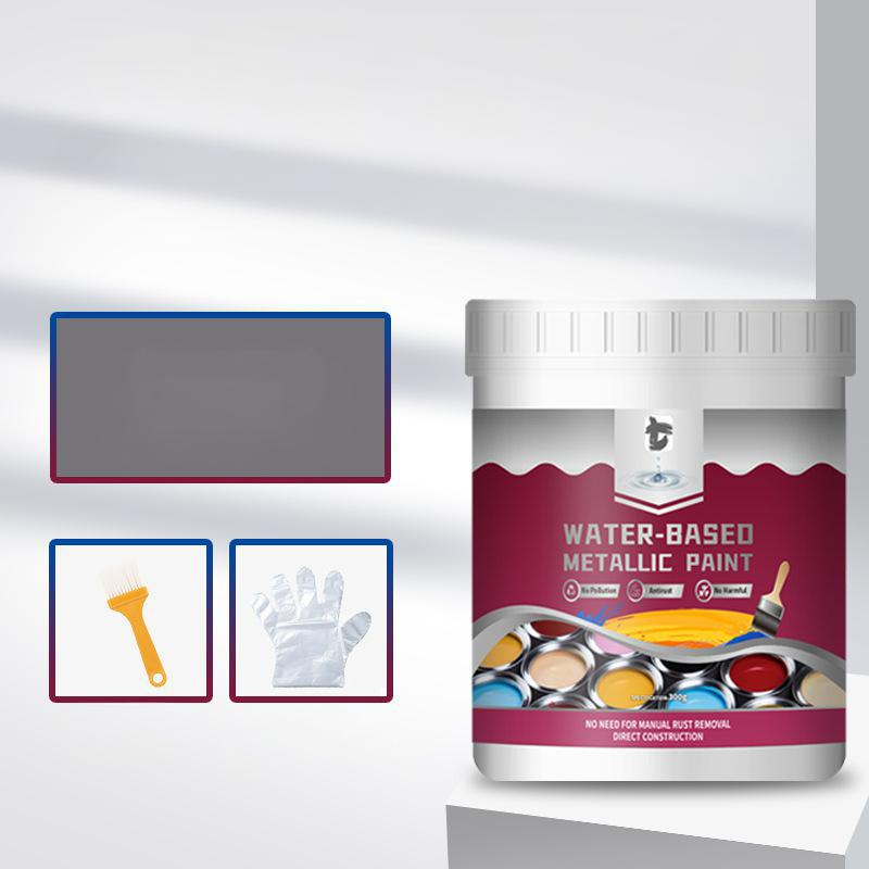⏳Time-Limited Special⏰Rust Converter Metallic Paint – One coat stops rust, no sanding, no fumes. Dries to a sleek metal finish. Perfect for garden tools & gates. 🔨🛡️