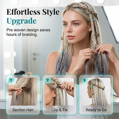 ✨ Festival Season Special | Boho Pre-Braided Clip-In Hair Extensions – Save 38%