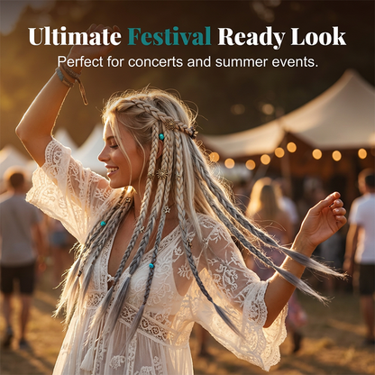 ✨ Festival Season Special | Boho Pre-Braided Clip-In Hair Extensions – Save 38%