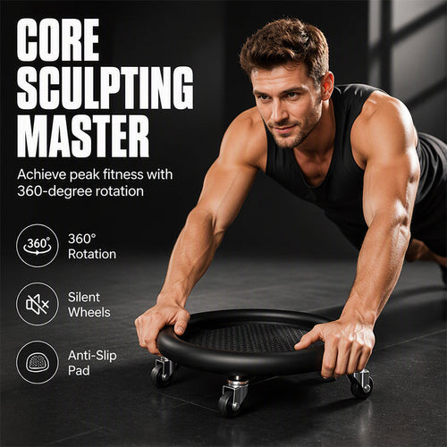 🎉 2026 Sale — Over 44,100 Sold💪 360° Core Glide Disc – Full-Body Ab Trainer with Knee Mat