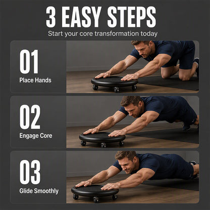 🎉 2026 Sale — Over 44,100 Sold💪 360° Core Glide Disc – Full-Body Ab Trainer with Knee Mat