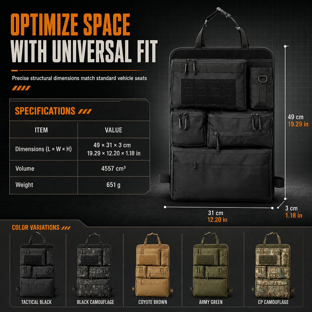 🚙 Holiday Road Trip Special | Heavy-Duty Tactical Backseat Organizer – Save 46%