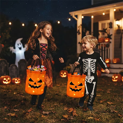 🎃✨Light-Up Halloween Trick-or-Treat Bags🍬