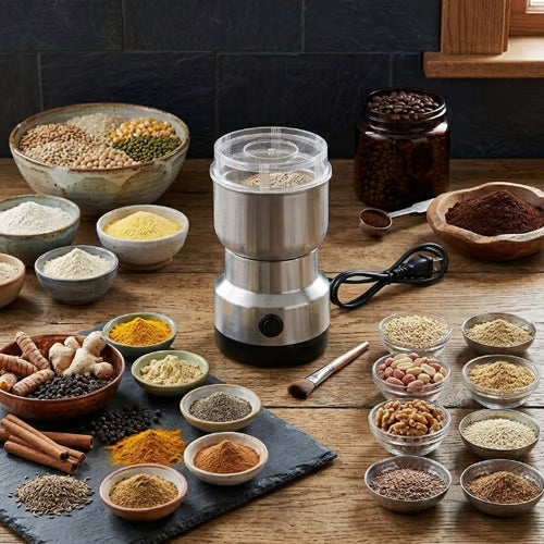 ⏳Last Day 49% OFF 🌿 Stainless Steel Dry Ingredient Grinder ✨ Spices, Grains & Coffee